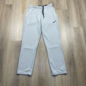 Nike Dri-FIT Pants Mens Large Gray Athletic Sweatpants Swoosh Logo Pockets